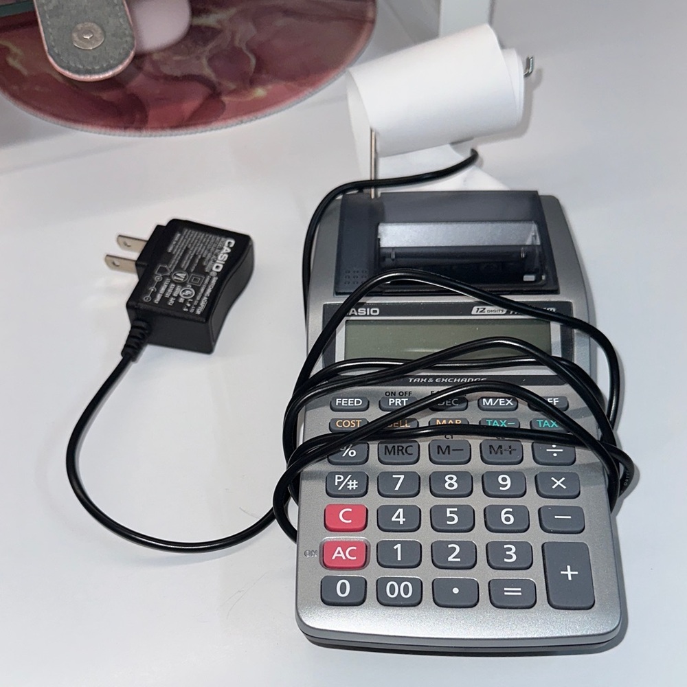 Casio calculator with tape